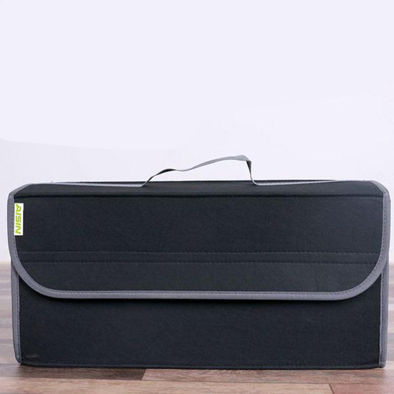 Car Trunk Organizer Bag Multi-Functional Felt Cloth Container For Automotive Save Space Car Accessories Storage Bag With Handle