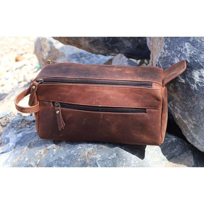 Персонализированная сумка для туалетных принадлежностей из кожи буйвола, маленькая винтажная сумка Dopp Kit, уникальный подарок для жениха, индивидуальная сумка, подарок на годовщину для мужа