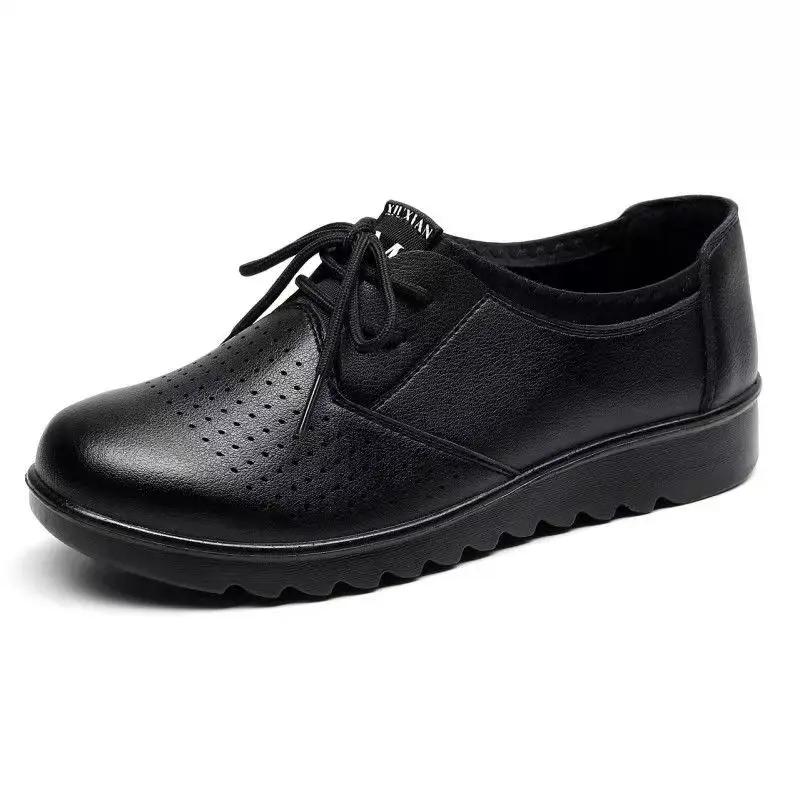 Водонепроницаемая рабочая обувь для кухни для женщин, нескользящая обувь для ходьбы в ресторане, большой размер 42, туфли-оксфорды на плоской подошве, женские меховые кроссовки