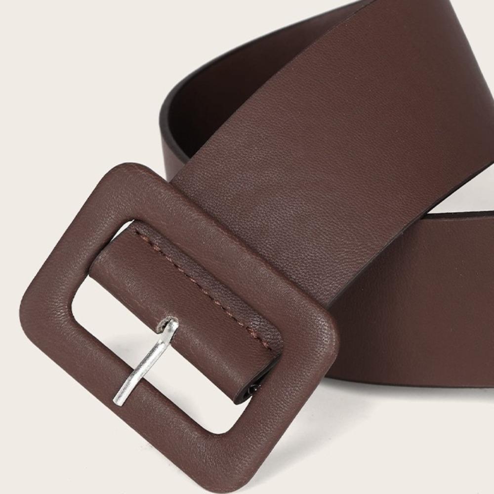 Однотонный женский ремень из искусственной кожи, широкий поясной ремень, универсальный, широкий пояс для женщин