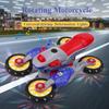 Деформирующийся игрушечный мотоцикл, трюковая вращающаяся универсальная игрушечная машинка со светом и музыкой для детей, вариант музыкальной игрушечной машинки для малышей