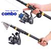Sougayilang Sea Spinning Fishing Combo Карбоновая телескопическая удочка и спиннинговые катушки рыболовные наборы