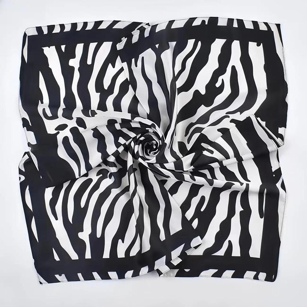 70 Silk Scarf: High-End Korean Style, Versatile Professional Imitation Silk, Retro Printed Women's Scarf