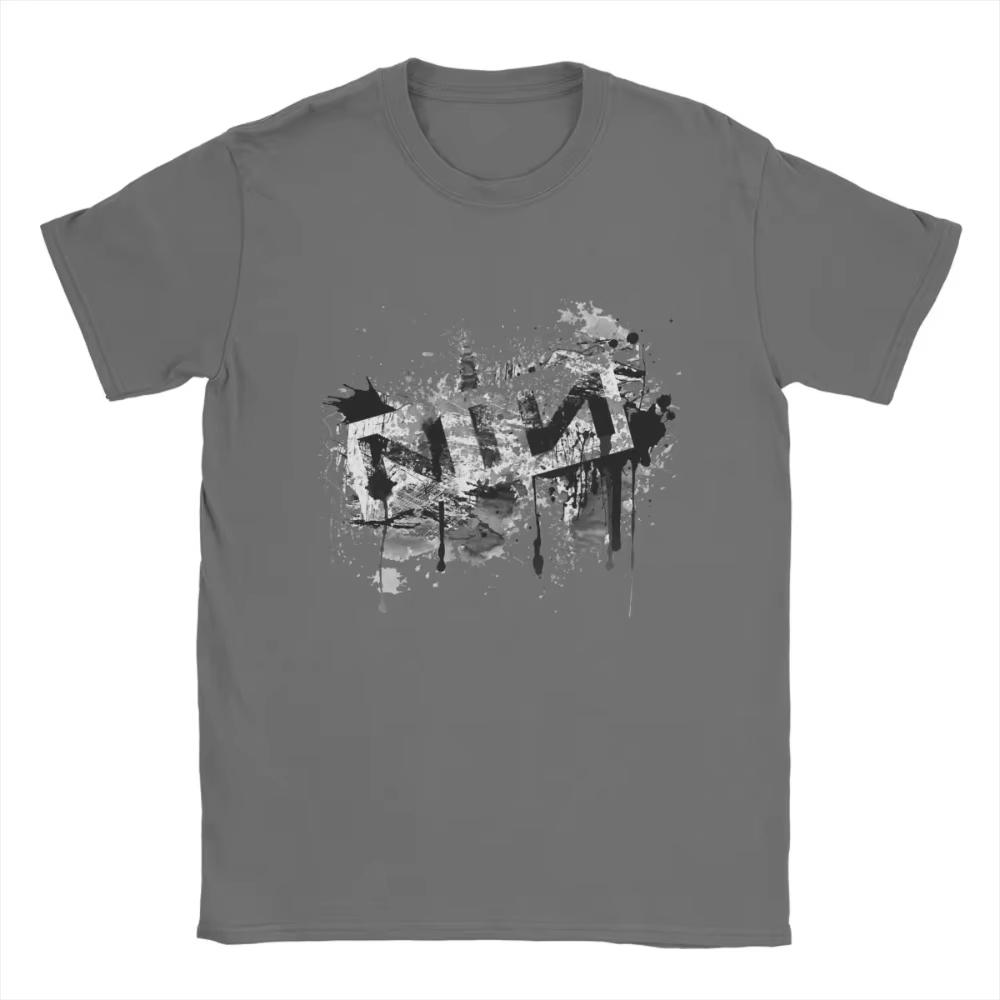 Nine Inch Nails NIN Футболки с принтом Мужские Женские Хлопковые Повседневные Футболки Круглый Вырез Футболка Мужская С Коротким Рукавом Одежда Идея для Подарка