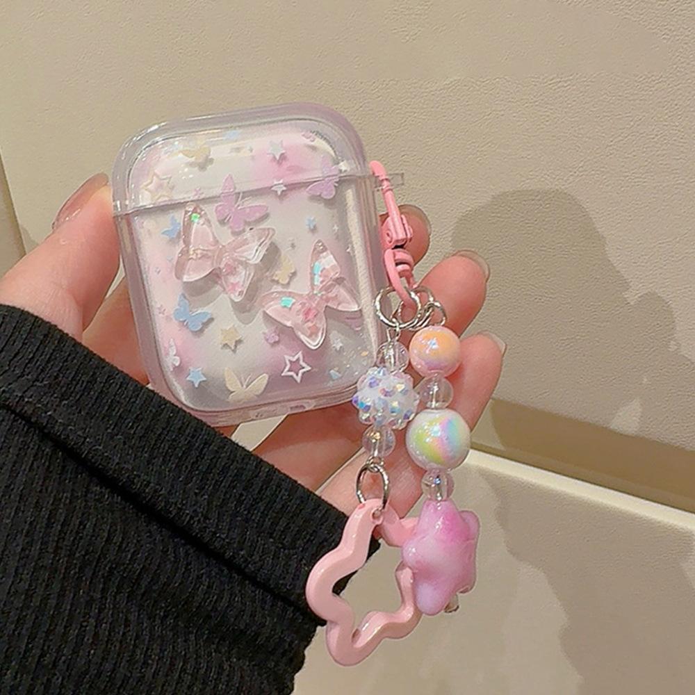 Ins girl three-dimensional butterfly for airpodspro1 protective case generation protective case AirPods 1 earphone case