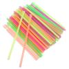 OUNONA Shaved Ice Spoon Straws, Disposable Plastic Spoon-Shaped Straws, Set of 300, Perfect for Ice Smoothies, Milkshakes, and Drinks, Large, Thick, C