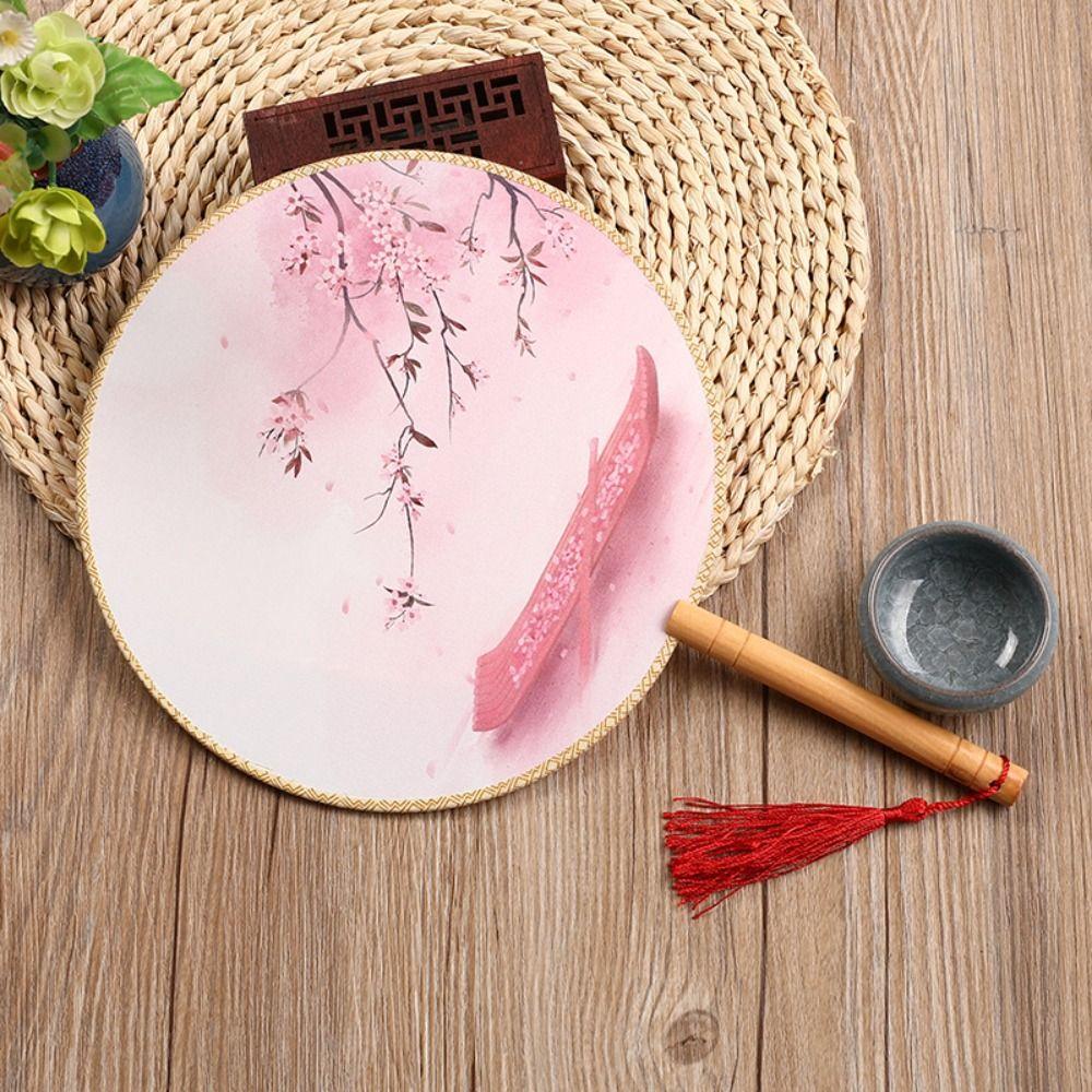 Ручной веер в китайском стиле с цветочным узором, групповой веер для танцевального выступления, веер туань, реквизит для фотографии