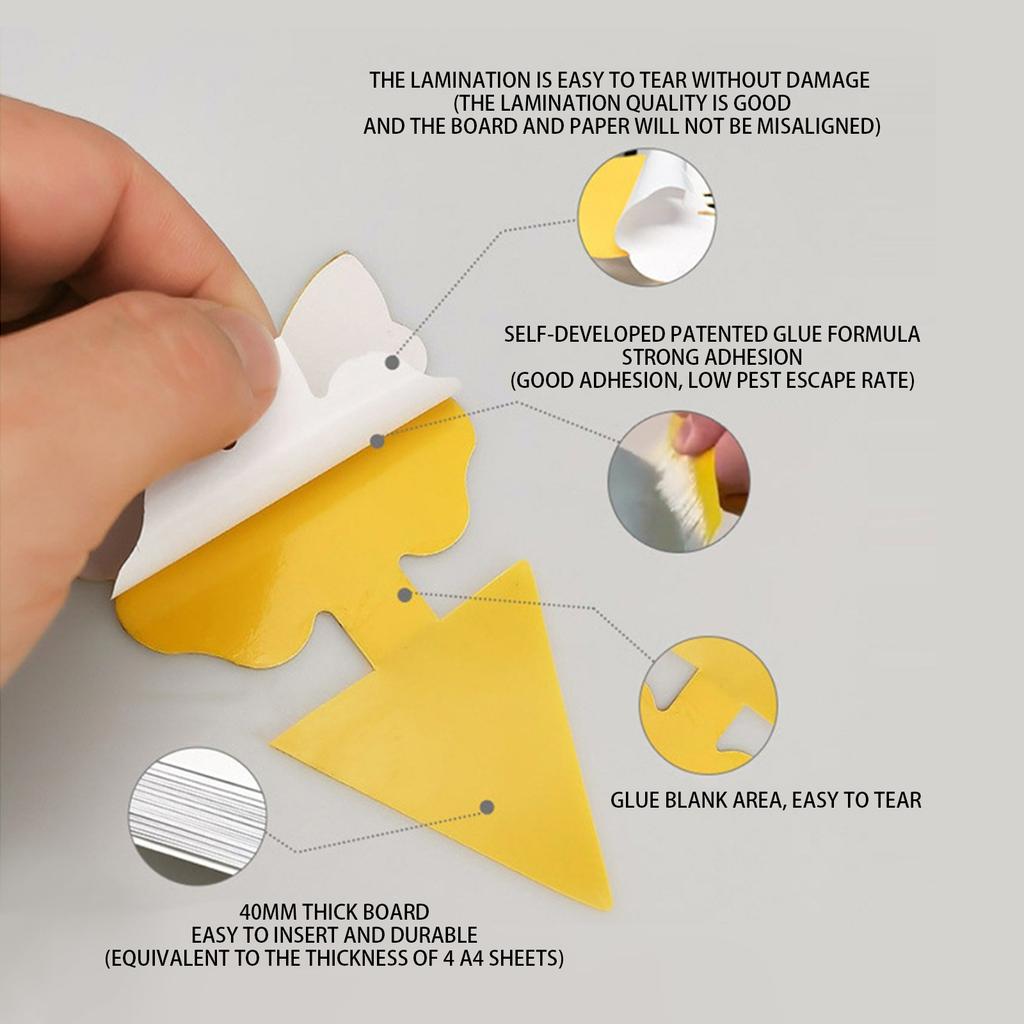 HOT! 60 Pack Plant Sticky Trap Fungus Gnat Traps, Fruit Fly Sticky Strips Protecting Houseplant, Odorless