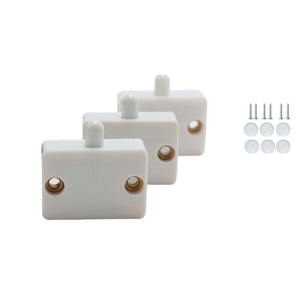 3pcs Touch Sensing Closet Door Switch Easy Install Automatic Cabinet Lamp Switch Universal Wardrobe Touch Switches Pantry