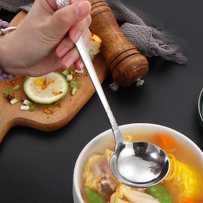 Утолщенная столовая ложка с длинной ручкой из нержавеющей стали, суповая ложка, ложка для приготовления хот-пота, половник для бульона, каши, кухонная утварь