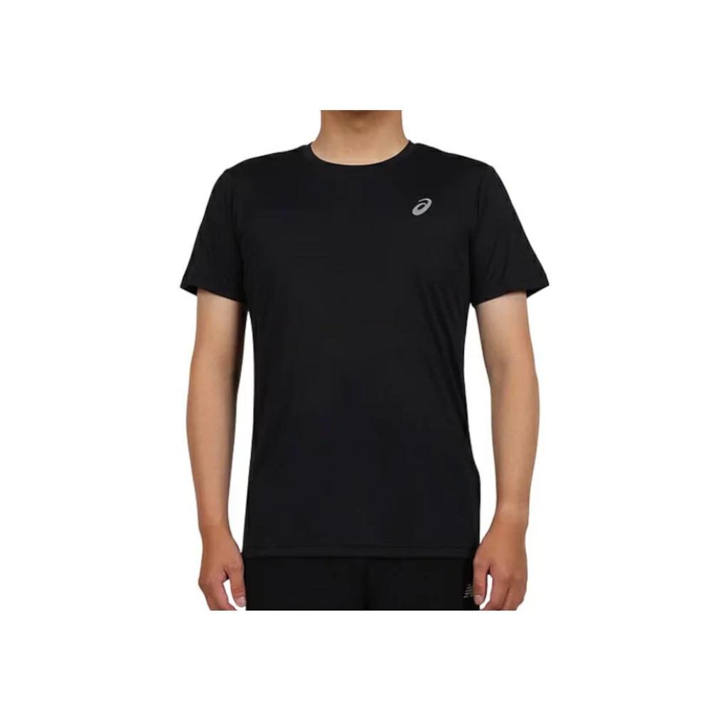 Asics Logo Outdoor Casual Sports Round Neck Quick-Dry Short Sleeve T-Shirt Men Tops Black 2011D202-001
