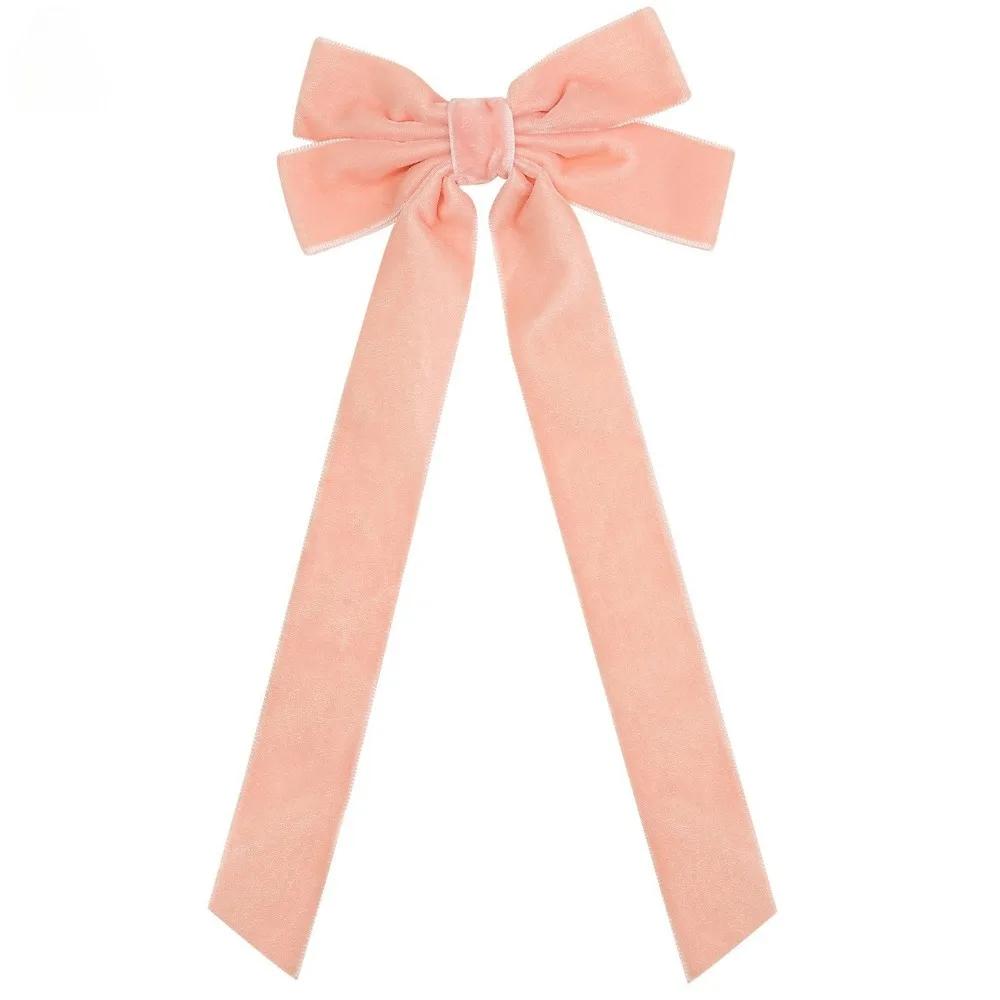 2Styles Velvet Bowknot Hair Clips для женщин Элегантные потные двойные банты Длинные заколки-кисточки Шпильки для укладки волос Корейские аксессуары