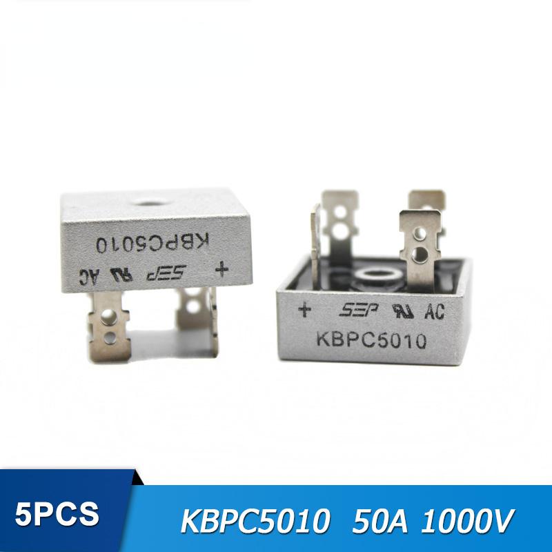 5 шт. диодный мостовой выпрямитель KBPC5010 KBPC1010 KBPC1510 KBPC2510 KBPC3510 выпрямители 10A 15A 25A 35A 50A