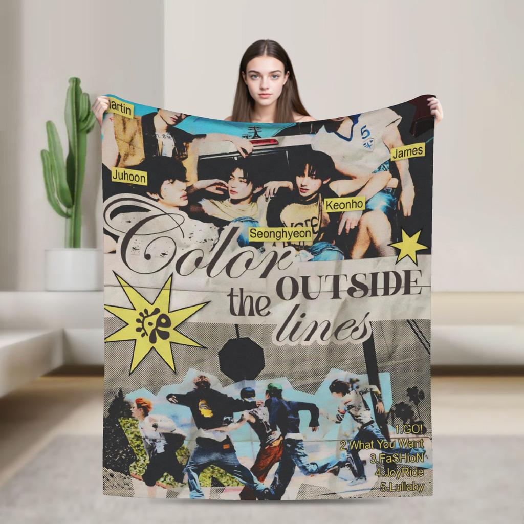 Мягкое одеяло для путешествий на самолете CORTIS Kpop Плед Фланелевое покрывало для гостиной Новинка Чехол на диван-кровать