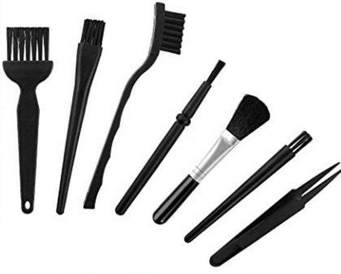 Набор антистатических щеток для очистки пыли с телефонов, компьютеров, клавиатур и печатных плат с круглой рукояткой