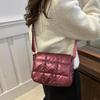 Yogodlns Women Elegant Quilted Shoulder Bags Cloud Pleated Bubbles Crossbody Bag Fashion Simple Solid Color Commute Shopping Bags