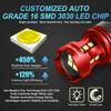 MAXGTRS 2x Strobe Flash P21/5W S25 1157 Bay15D 3030 LED Chip Bulb 7443 1156 Car Stop Backup Brake Parking Tail Signal Light