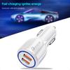USB Charger 12/24V Universal LED Indicator Dual Port Fast Charging QC3.0 Bowling Car Charger for Automobile
