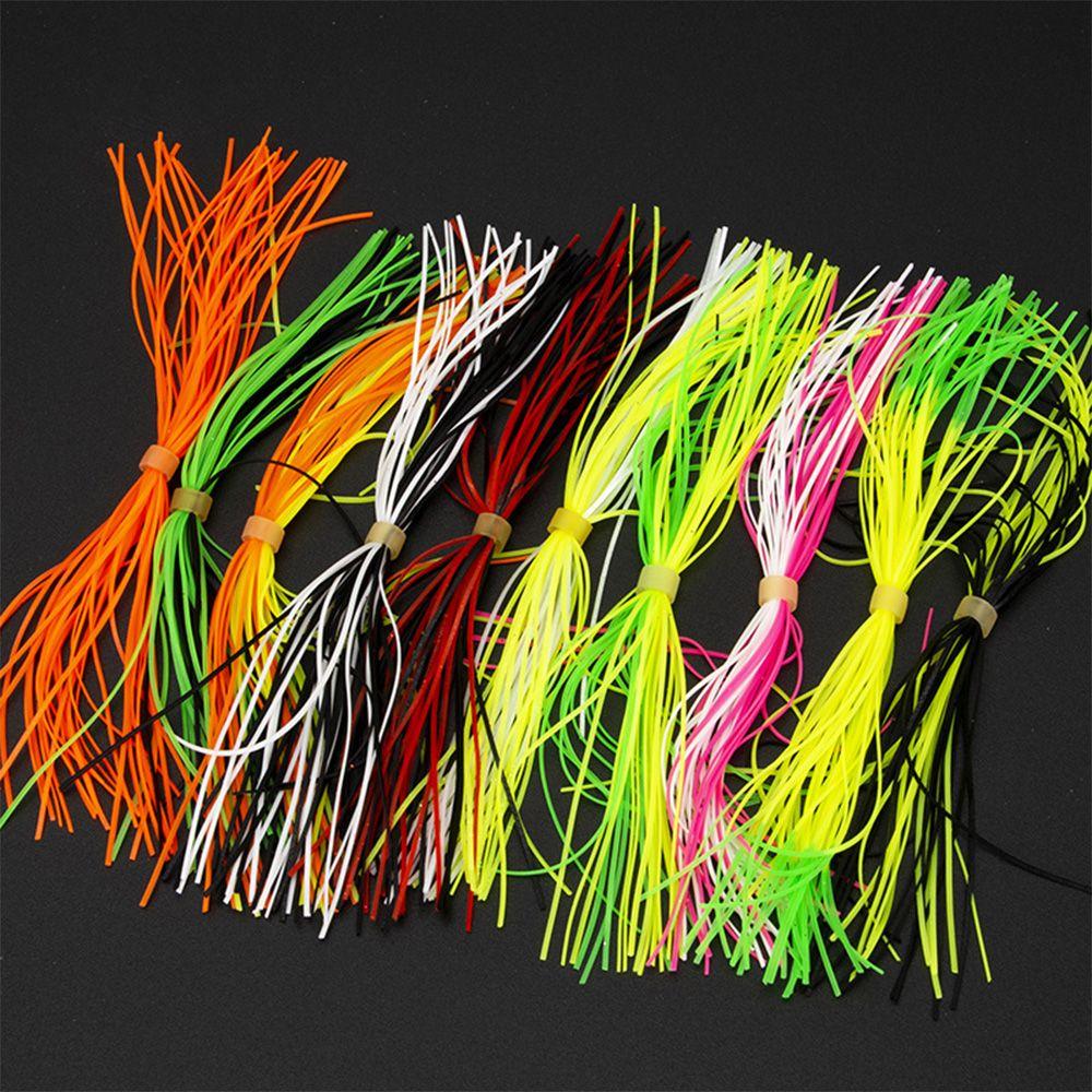 Artificial Lifelike Jig Bait Silicone Skirts Soft Fishing Lures Beard Windless Rubber Squid