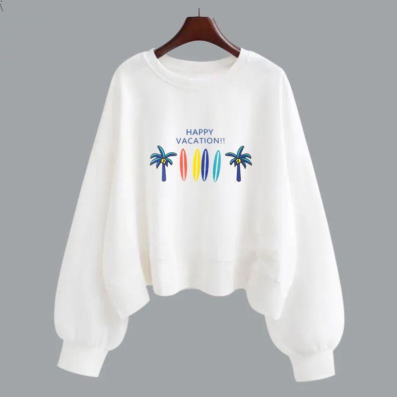 Фиолетовая хлопковая толстовка с капюшоном женская на весну и осень с длинными рукавами, корейская версия, с круглым вырезом, свободная, свободная, сентябрьский школьный сезон, ранняя осень, женская одежда