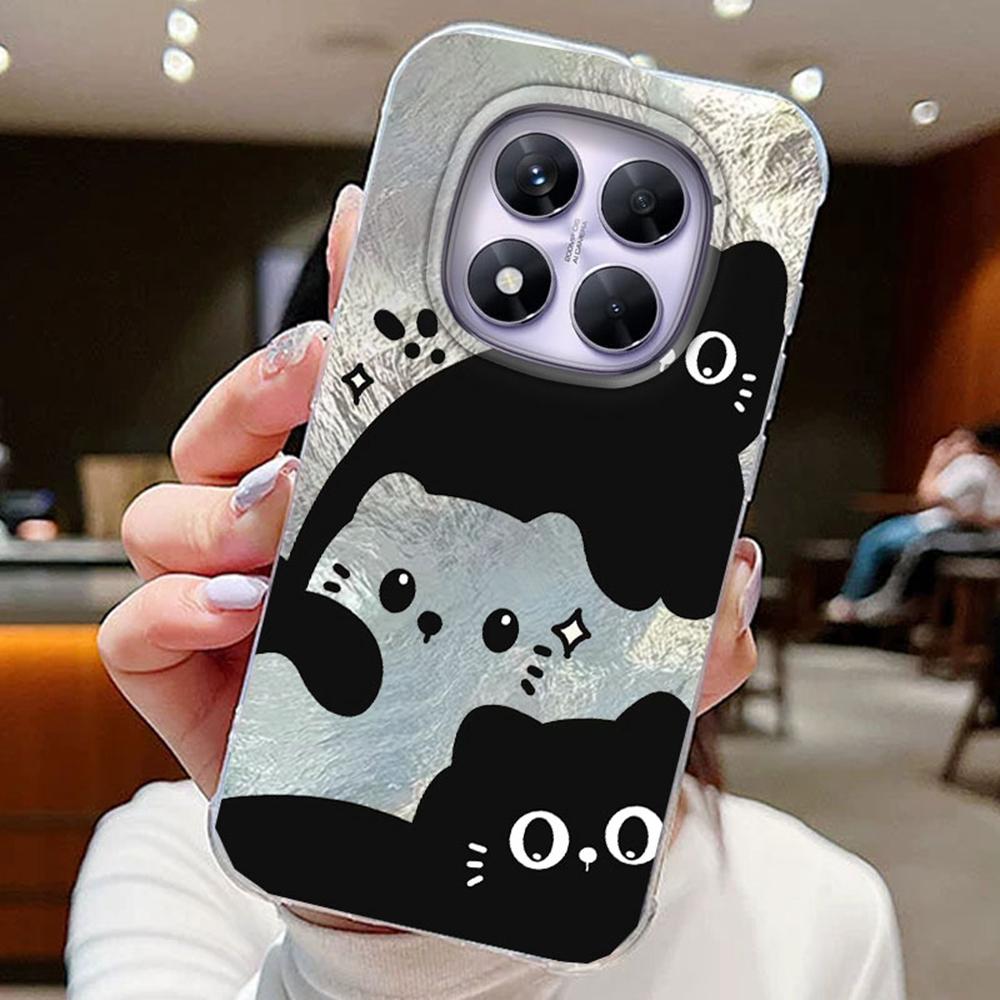 Красочный градиентный белый бабочка леопард принт любовь для Xiaomi Redmi Note 14 Pro 5G чехлы для телефонов крышка мягкий силиконовый бампер жесткая ПК задняя крышка