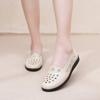 New Women's Shoes 2024 High Quality Summer Round Toe Solid Color Fashionable Breathable Fashion Slip-On Women's Flat Shoes