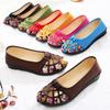 Туфли на плоской подошве, женские туфли-лодочки, 2024, обувь для народных танцев с цветочным узором, легкие удобные сандалии, женские Zapatos de mujer