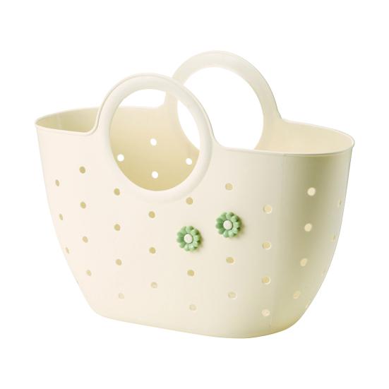 Ручная корзина Портативная сумка-органайзер для душа в ванной комнате с ручками Полая корзина для хранения Сумка для дома Спальни Общежития