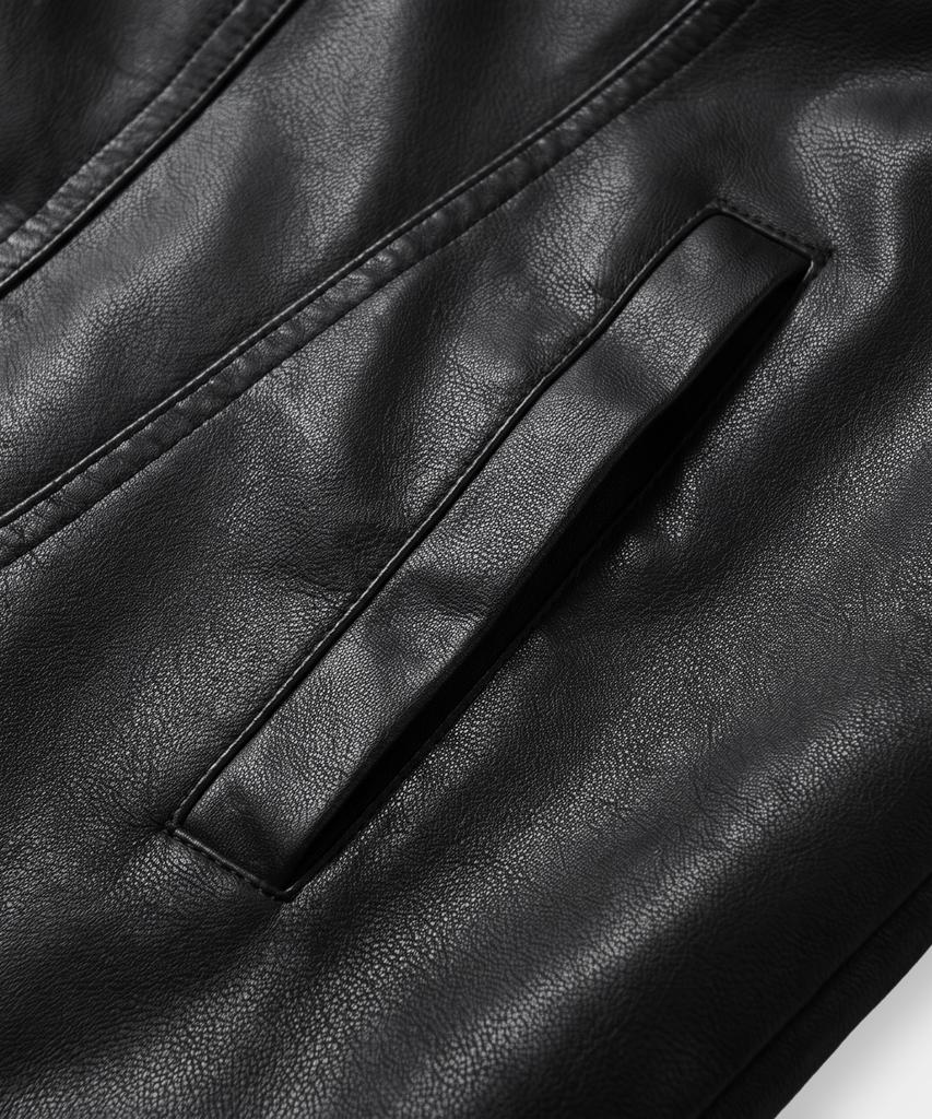 Куртка-косуха DIMITRI BLACK из искусственной кожи_2 цвета
