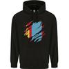 Torn Mongolia Flag Mongolian Day Football Mens Hoodie