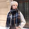 Thick  Scarf New Women Plaid Design Pashmina Shawls Cashmere Shawl Lady Warm Winter Wrap Tassel Scarves Knitted