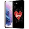 Чехол для телефона Samsung Galaxy S24 Ultra S23 FE S22 S20 S21 5G S10 S9 Plus S10E S8 Прозрачный Я люблю тебя Розовое Сердце