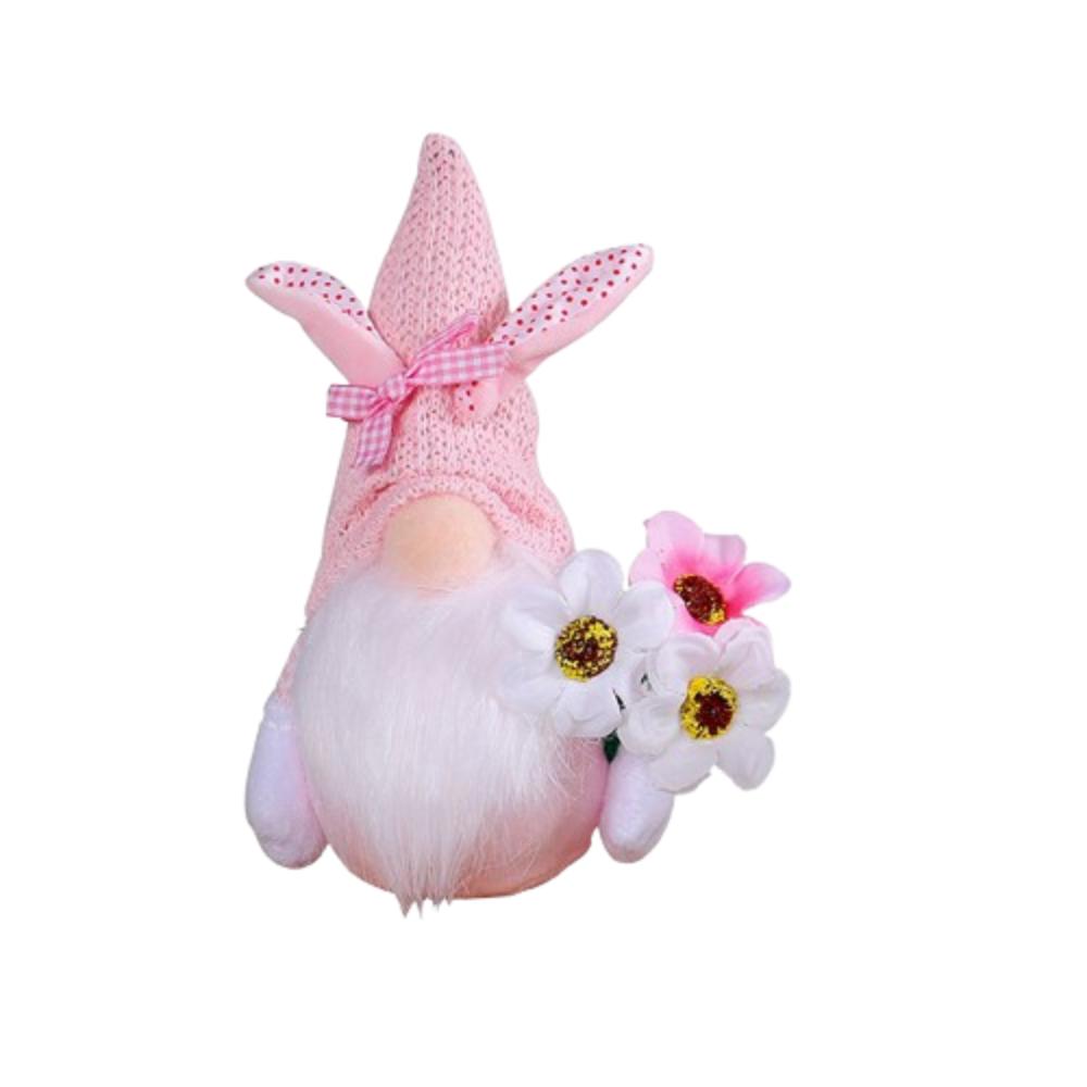 Kawaii Easter Faceless Dwarf Doll Mini Gnome Rabbit Doll Flower Easter Decoration  Home