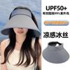 Summer Empty Top Sunscreen Hat Women's UV Protection Large Brim Outdoor Cycling Face Cover Peach Heart Sunscreen Sun Hat
