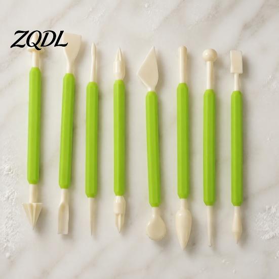 Professional Baking Accessories 8PCS Fondant Sculpting Tool Set, DIY Cake Decorating Kit with Ergonomic Non-slip Handles, Smoother Set Flower Modeling