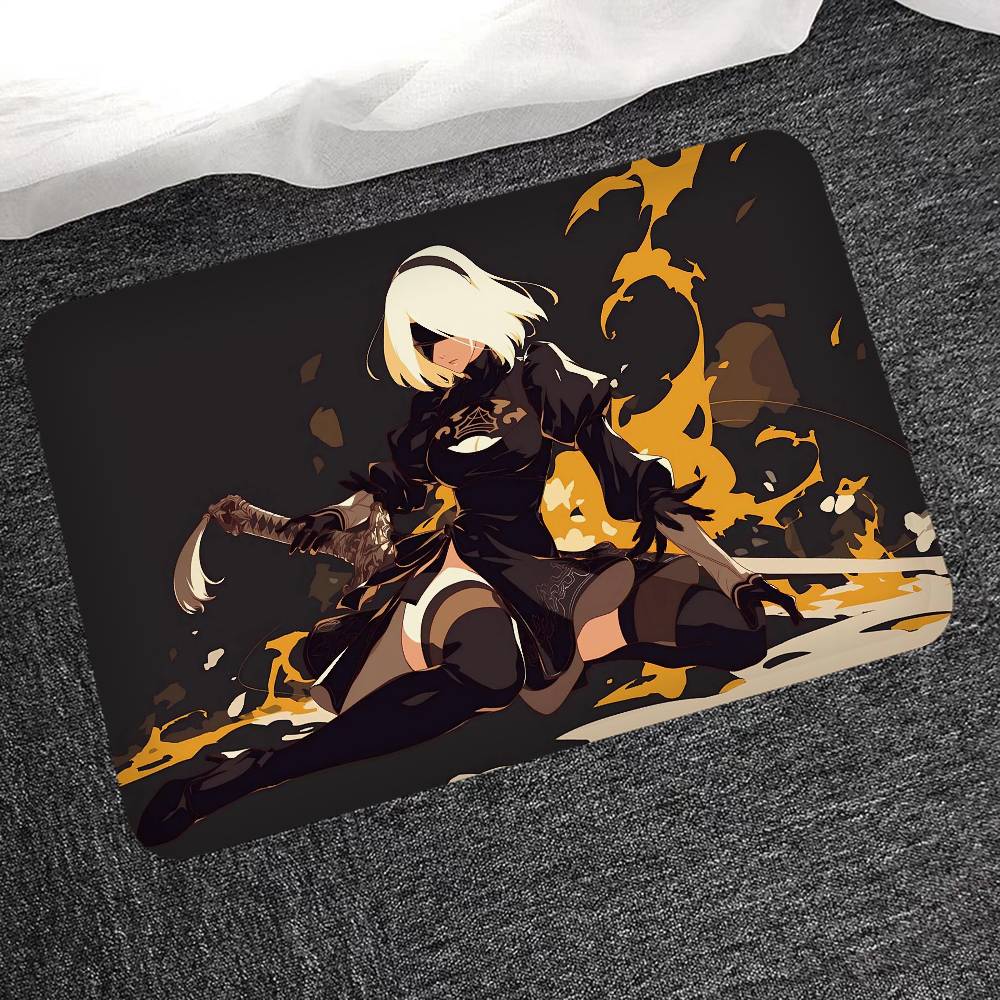 Игра NieR Automata Напольный коврик Прямоугольный Противоскользящий Домашний Мягкий Коврик для ванной Передняя дверь В помещении На улице Коврик Приветственный коврик