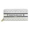 Round Zipper Long Wallet with Coin Purse Bijou 097605 White
