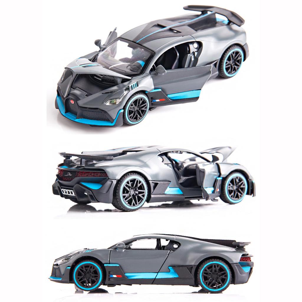 Модель автомобиля Bugatti Divo в масштабе 1/32, игрушечная литая машина из цинкового сплава, транспортные средства со звуком и светом, игрушки для детей, подарки для мальчиков и девочек