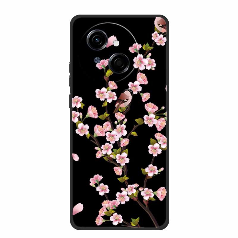 Чехол For Tecno Spark 40C Чехол Spark40C Мультяшный Кот Черный ТПУ Силикон Мягкий Чехол для Телефона Для Tecno Spark 40C 40 C Задняя Крышка Чехол