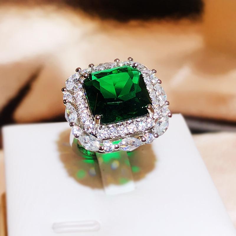 Роскошное женское кольцо с блестящим цирконием, кольцо на годовщину свадьбы, подарок, женские элегантные аксессуары, эффектные ювелирные изделия