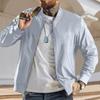 Men's Solid Color Baseball Jacket Versatile Trendy Jacket Casual Sports Stand Collar Coat