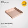 Non-Stick 28×28 Square Baking Tray for Cakes, Biscuits, Nougat, Snowflake Crisp, and BBQ.
