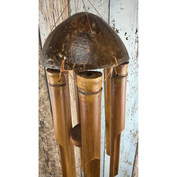 Bamboo Wind Chimes Big Bell Craft Handmade Indoor and Outdoor Wall Hanging Wind Chime Room Home Decoration