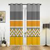 Желтые, серые полосы, геометрические современные оконные шторы для гостиной, спальни, кухонные шторы, шторы