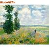 Frame Picture Field Landscape DIY Painting By Numbers Hand Painted Oil Painting Modern Wall Art Picture For Home Decors