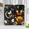 Эстетичный чехол для телефона с рисунком Луна Бабочка Цветок для OPPO Reno 13 12 F 11 10 Pro Plus A58 A79 Find X5 X3 Lite X8 X7 Матовый мягкий чехол