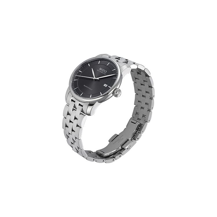Mido Baroncelli Automatic Mechanical Movement Coal Gray Mens Watch 38mm Black Dial Men watches M8600.4.13.1
