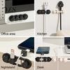 Data Cord Organizer Magnetic Cable Holder, 4 Slot Desk Management, Soft USB Holder Line Clips, Adhesive Wire Fixer for Office Home