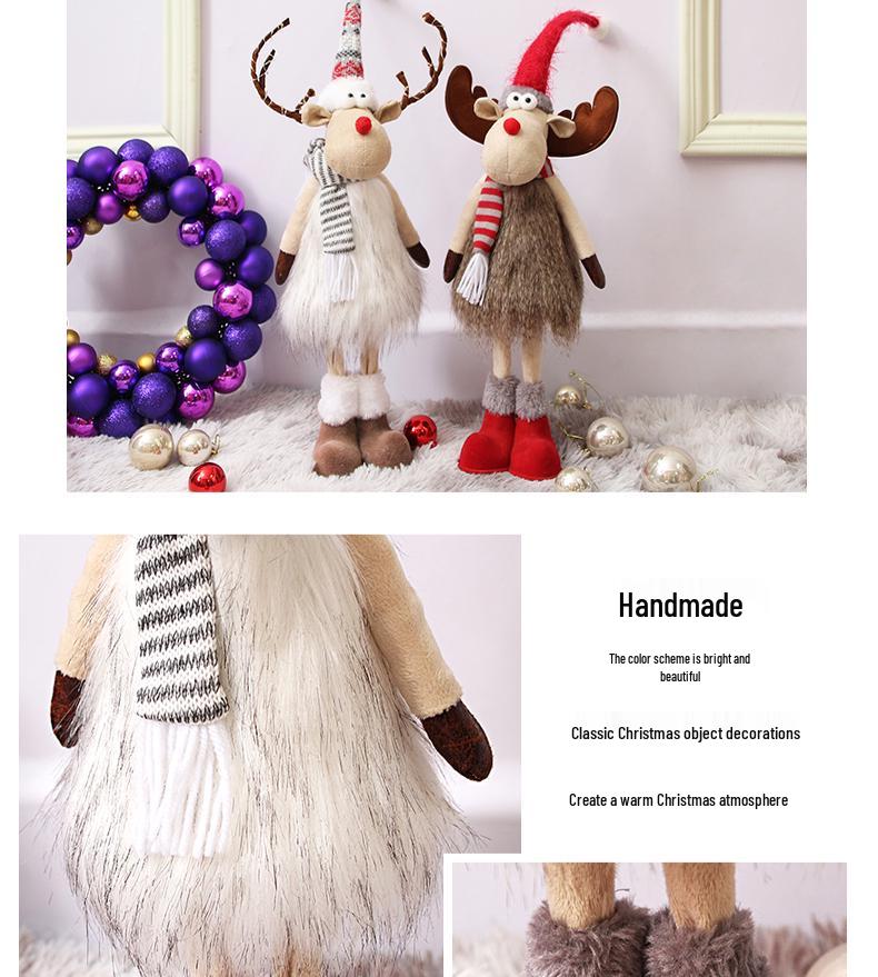 Santa Claus Figurine Christmas Decoration: Standing Old Man Doll