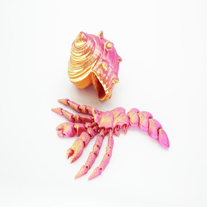 New 3D Printed Hermit Crab Multi-Articular Movable Model Home Decor Creative Ornaments Gift Crafts Ornaments3d Printed Crab